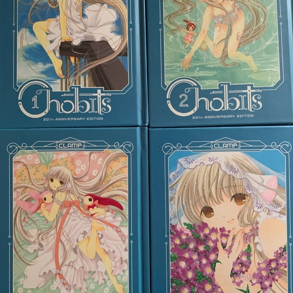 Chobits 20th Anniversary 4 Book Complete Set - Teal Cover Art